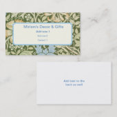 ウィリアム・モリスの壁紙のデザイン 名刺 (正面/裏面)