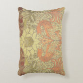 ウィリアム・モリスの孔雀およびドラゴンパターン アクセントクッション (正面(垂直))