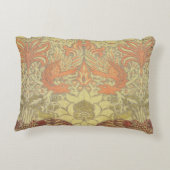 ウィリアム・モリスの孔雀およびドラゴンパターン アクセントクッション (裏面)