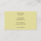 ウィリアム・モリスの孔雀およびドラゴンパターン 名刺 (裏面)