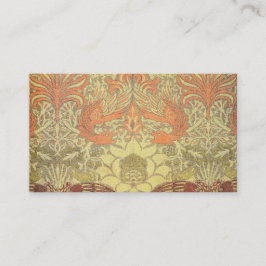 ウィリアム・モリスの孔雀およびドラゴンパターン 名刺