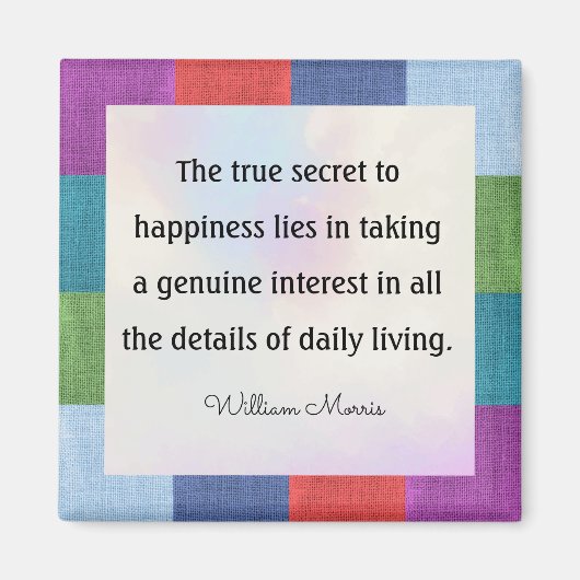 ウィリアム・モリスの引用は… マグネット (正面)