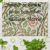 ウィリアム・モリスの引用文 キッチンタオル (折り畳み)