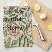 ウィリアム・モリスの引用文 キッチンタオル (四つ折り)