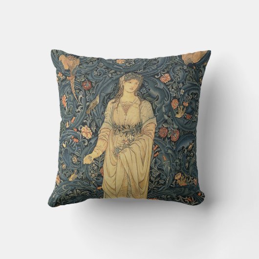 ウィリアム・モリスの旧式な植物相 クッション (裏面)