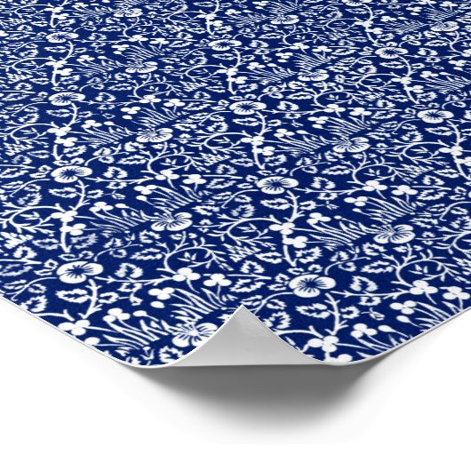 ウィリアム・モリスの有名な文様の眼光 ポスター (角)