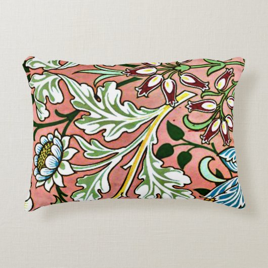 ウィリアム・モリスの柄、ヒヤシンス アクセントクッション (正面)