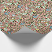 ウィリアム・モリスの柄、ヒヤシンス ラッピングペーパー (角)