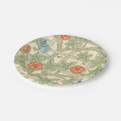 ウィリアム・モリスの格子垣パターン ペーパープレート (アングル)