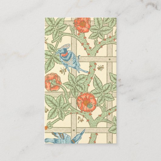 ウィリアム・モリスの格子垣パターン 名刺 (正面)