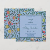 ウィリアム・モリスの植物結婚柄の 招待状 (正面/裏面)