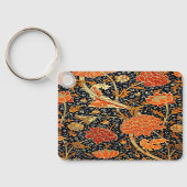 ウィリアム・モリスの模様のクレイ キーホルダー (裏面)