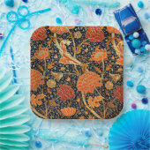 ウィリアム・モリスの模様のクレイ ペーパープレート (パーティー)