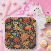 ウィリアム・モリスの模様のクレイ ペーパープレート (パーティー)