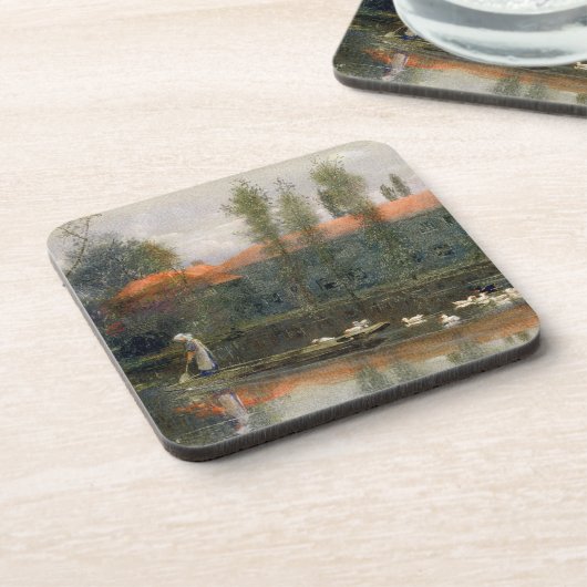 ウィリアム・モリスの池はMertonの大修道院で働きます( コースター (左側)