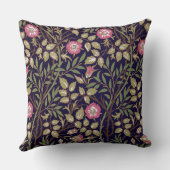 ウィリアム・モリスの甘いイバラの花柄アールヌーボー クッション (裏面)
