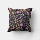 ウィリアム・モリスの甘いイバラの花柄アールヌーボー クッション (裏面)