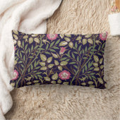 ウィリアム・モリスの甘いイバラの花柄アールヌーボー ランバークッション (ブランケット)