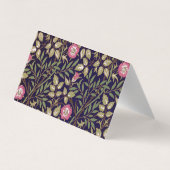 ウィリアム・モリスの甘いイバラの花柄アールヌーボー 名刺 (裏面)