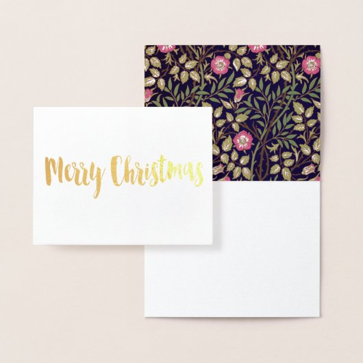 ウィリアム・モリスの甘いイバラの花柄アールヌーボー 箔カード (ディスプレー)