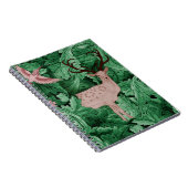 ウィリアム・モリスの緑の葉背景 ノートブック (右側)