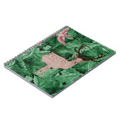 ウィリアム・モリスの緑の葉背景 ノートブック (左側)