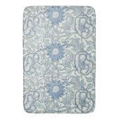 ウィリアム・モリスの美しい花パターン、青は、上がりました バスマット (正面縦)