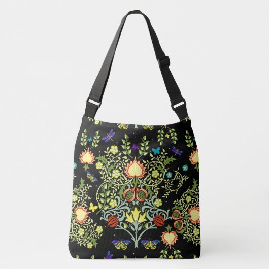 ウィリアム・モリスの花柄 クロスボディバッグ (正面)