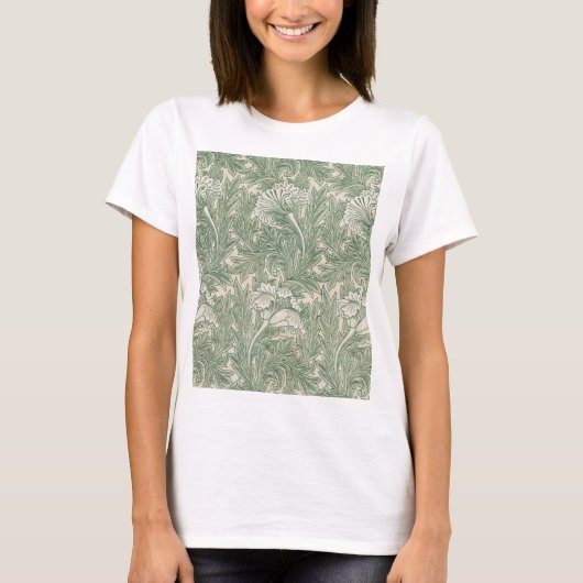 ウィリアム・モリスの花柄 Tシャツ (正面)