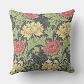 ウィリアム・モリスの菊のヴィンテージの花柄の芸術 クッション (裏面)