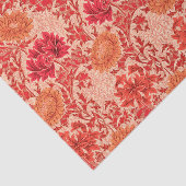 ウィリアム・モリスの菊、珊瑚のオレンジ 薄葉紙 (詳細)
