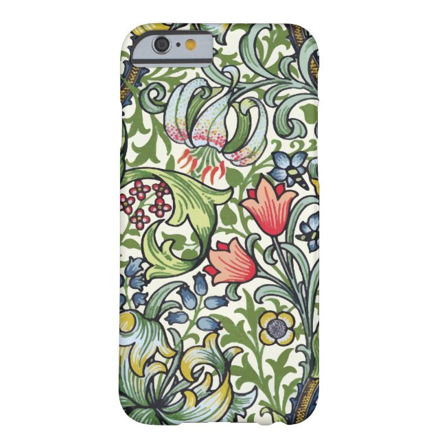 ウィリアム・モリスの金ユリの花のChintzパターン Case-Mate iPhoneケース (裏面)