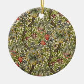 ウィリアム・モリスの金ユリ セラミックオーナメント (正面)