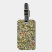ウィリアム・モリスの金ユリ ラゲッジタグ (正面縦)