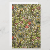 ウィリアム・モリスの金ユリ 便箋 (正面/裏面)