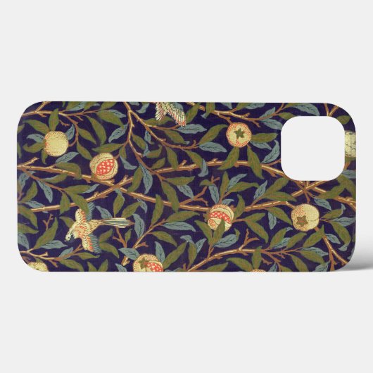 ウィリアム・モリスの鳥およびザクロのヴィンテージの芸術 Case-Mate iPhoneケース (裏面 (横))
