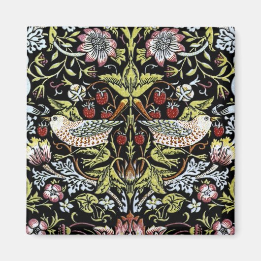 ウィリアム・モリスの鳥と花2 マグネット (正面)