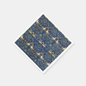 ウィリアム・モリスの鳥パターン スタンダードカクテルナプキン (角)