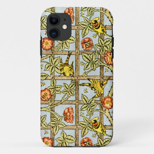 ウィリアム・モリスの鳥花の模様 Case-Mate iPhoneケース (裏面)