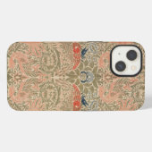 ウィリアム・モリスの鳥 有名なパターン iPhoneケース (裏面横)
