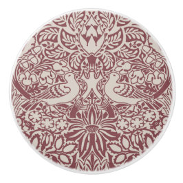 ウィリアム・モリスの鳩とバラ・セラミックのノブ セラミックノブ