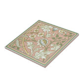 ウィリアム・モリスの~のピンクの花柄 タイル (側面)