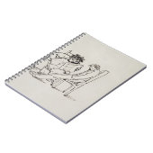 ウィリアム・モリスの(1834-96年の)読書詩歌の漫画 ノートブック (左側)