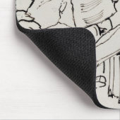 ウィリアム・モリスの(1834-96年の)読書詩歌の漫画 マウスパッド (コーナー)