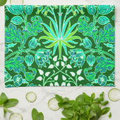 ウィリアム・モリスのHyacinthのプリント、エメラルドグリーン キッチンタオル (折り畳み)