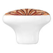 ウィリアム・モリスのHyacinthプリント、ブラウンおよびベージュ色 セラミックノブ (側面)