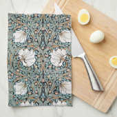 ウィリアム・モリスのPimpernelによってはアールヌーボーが開花します キッチンタオル (四つ折り)