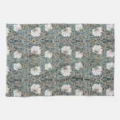 ウィリアム・モリスのPimpernelによってはアールヌーボーが開花します キッチンタオル (横)