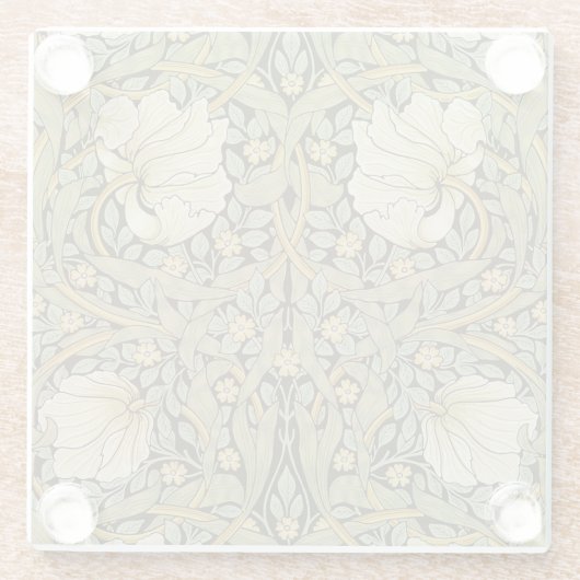 ウィリアム・モリスのPimpernelのヴィンテージのラファエロ前の画家 ガラスコースター (裏面)