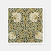 ウィリアム・モリスのPimpernelのヴィンテージのラファエロ前の画家 スタンダードカクテルナプキン (正面)